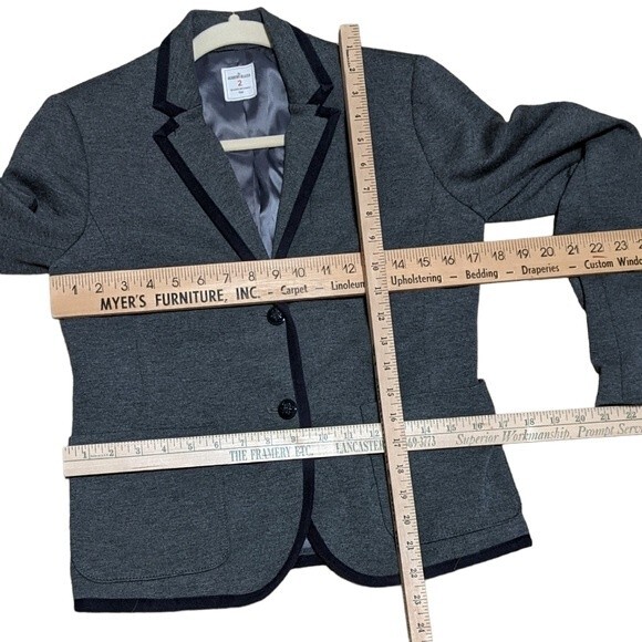 Gap Academy Blazer heather grey academia collegiate uniform preppy 2 - Picture 4 of 10
